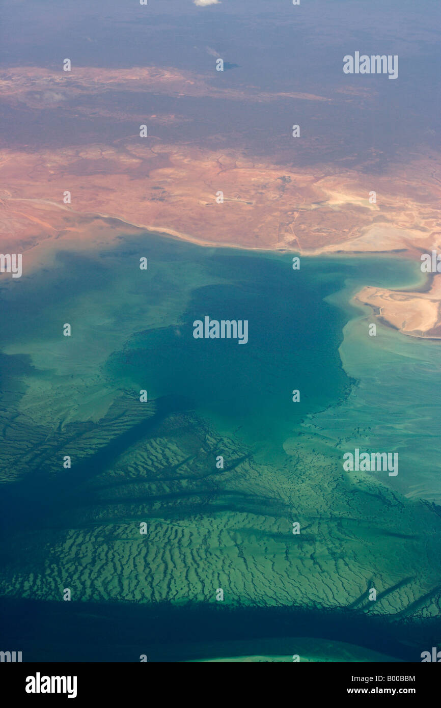 Green organism, probably plankton, in the Indian ocean off the coast of Western Australia Stock Photo