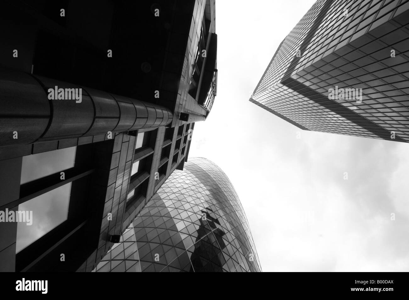 Europe, UK, Britain, England, London, The, City, SwissRe, Building, Modern, Architecture, Swiss, Re, Gherkin, Gerkin, G Stock Photo