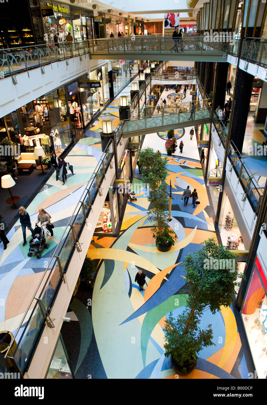 Interior of massive new ALEXA shopping mall in Alexanderplatz central Berlin  Germany 2008 Stock Photo - Alamy