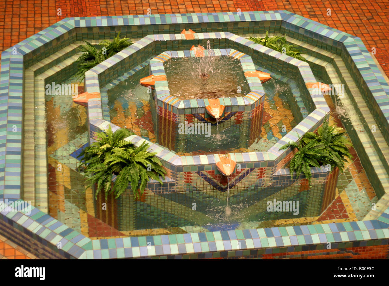 Storz Mosaic Fountain inside Joslyn Museum Omaha Ne. Stock Photo