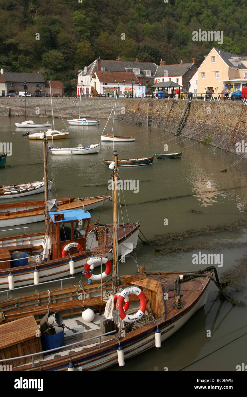 Somerset Minehead boats in harbour Stock Photo Alamy