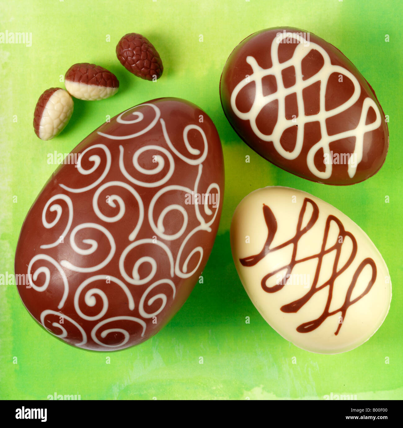 DECORATED CHOCOLATE EASTER EGGS Stock Photo Alamy