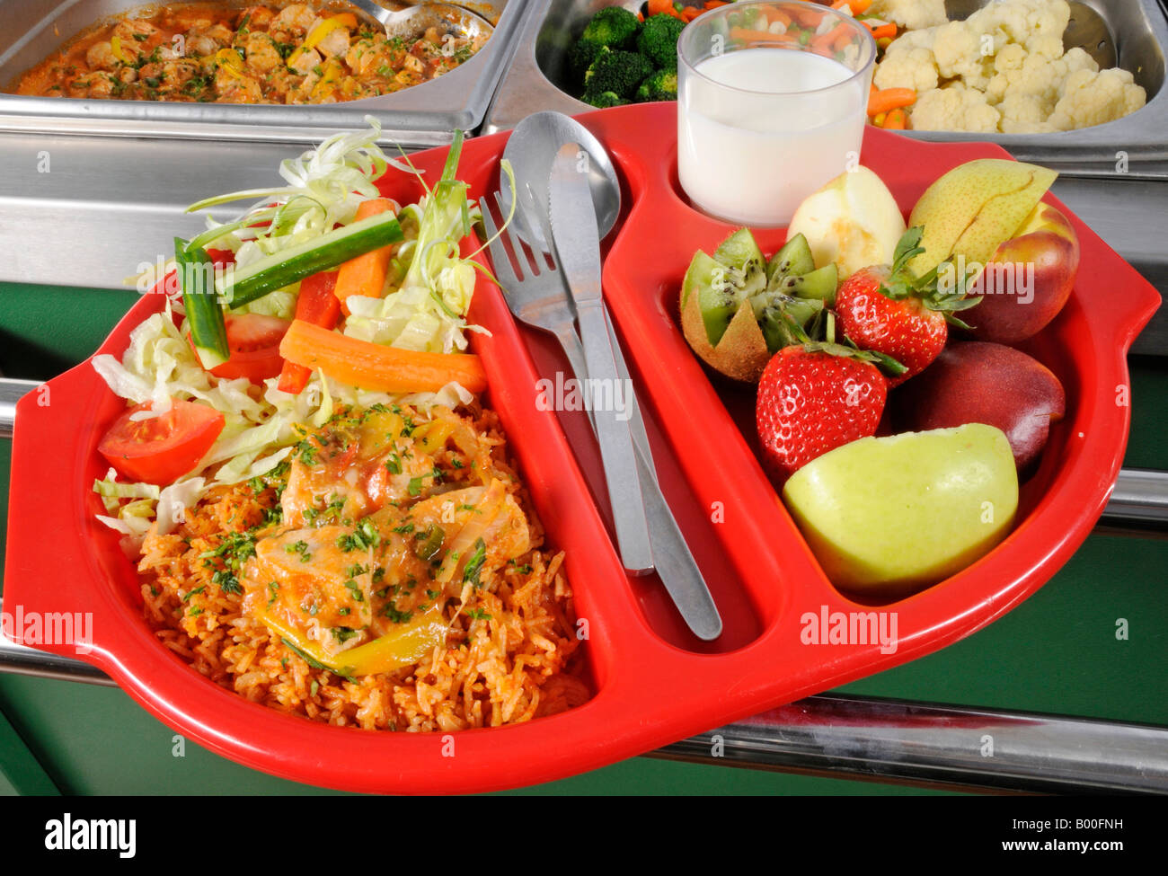 HEALTHY SCHOOL MEAL Stock Photo