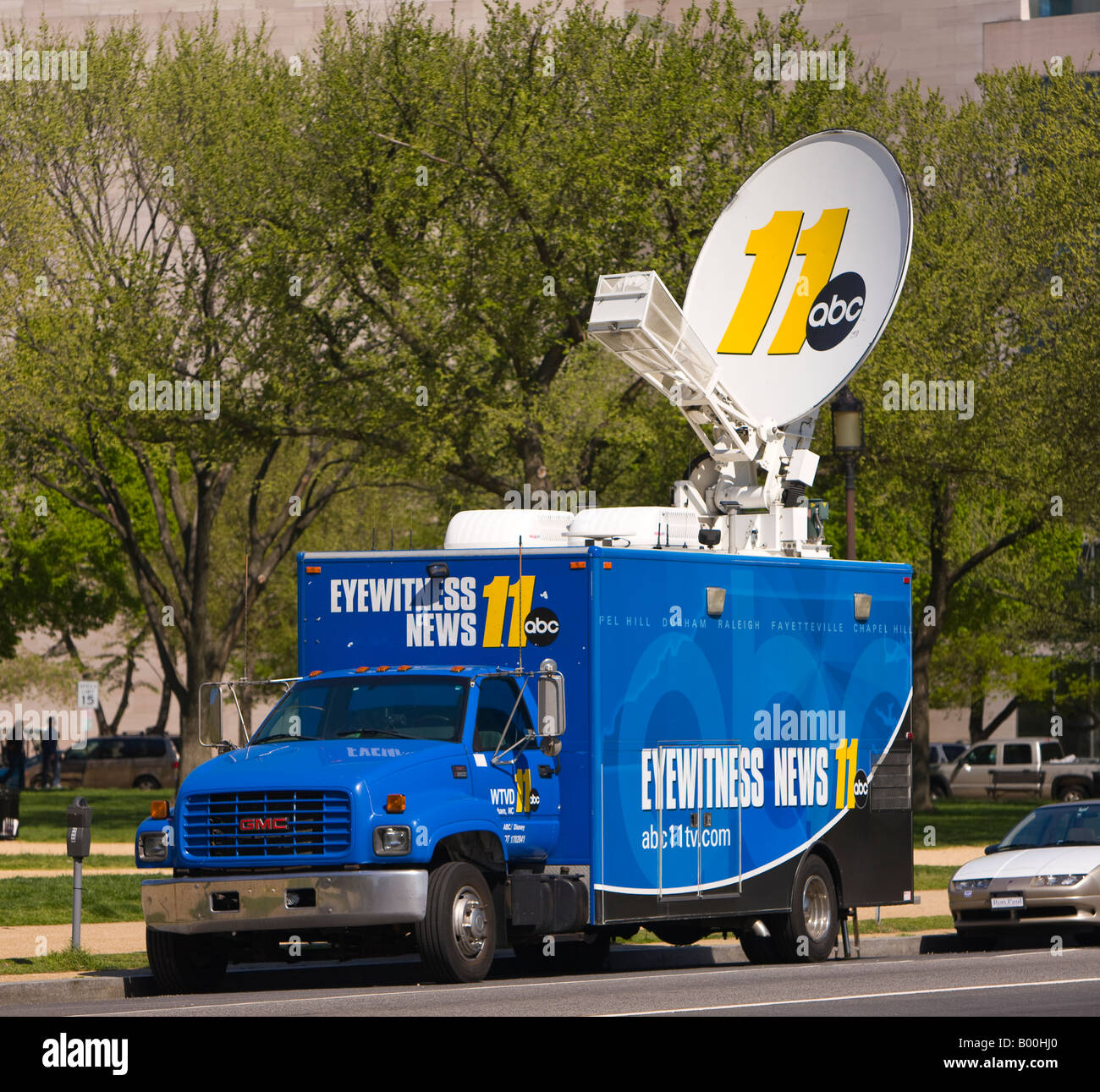 WASHINGTON DC USA News truck with satellite dish Eyewitness News Channel 11 ABC Stock Photo