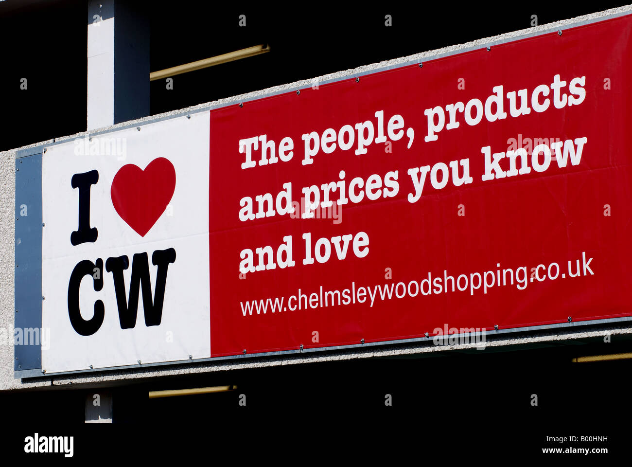 I love Chelmsley Wood banner, Chelmsley Wood Shopping Centre, West ...