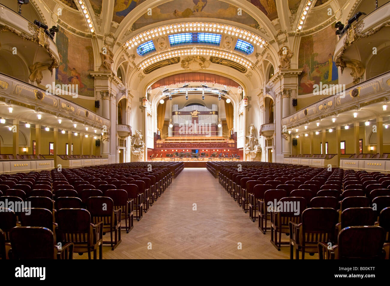 The Smetana Concert Hall of the Municipal House of Prague Stock Photo