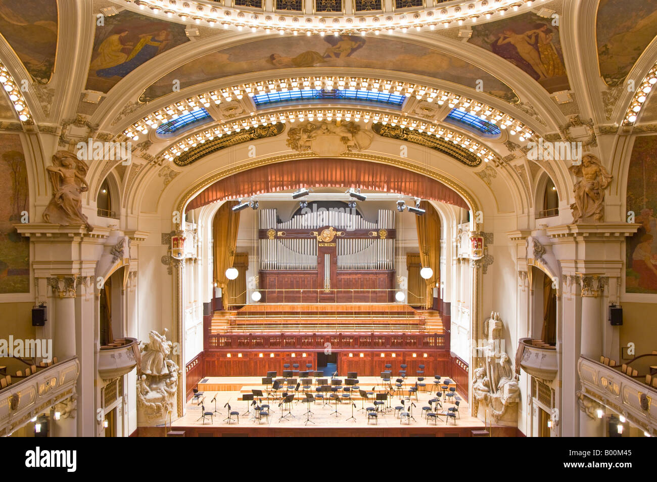 The Smetana Concert Hall of the Municipal House of Prague Stock Photo
