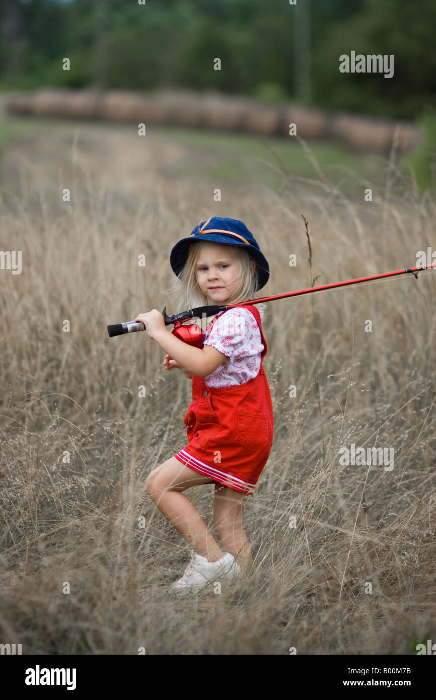 Girl fishing pole young hi-res stock photography and images - Page 3 - Alamy