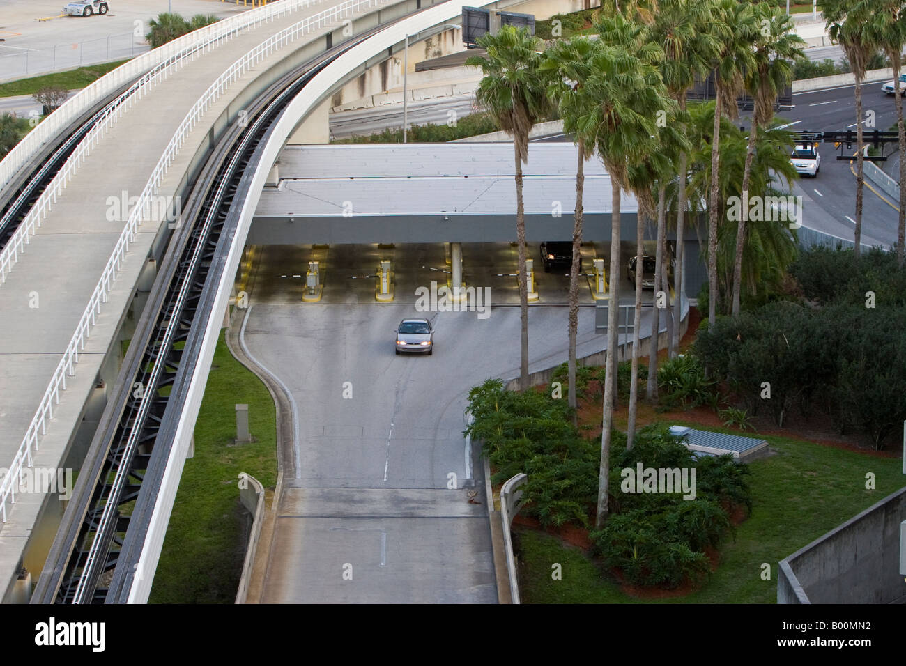 Aerial View of Garage Entrance to Tampa International Airport in Tampa Florida USA U S Fl Stock Photo