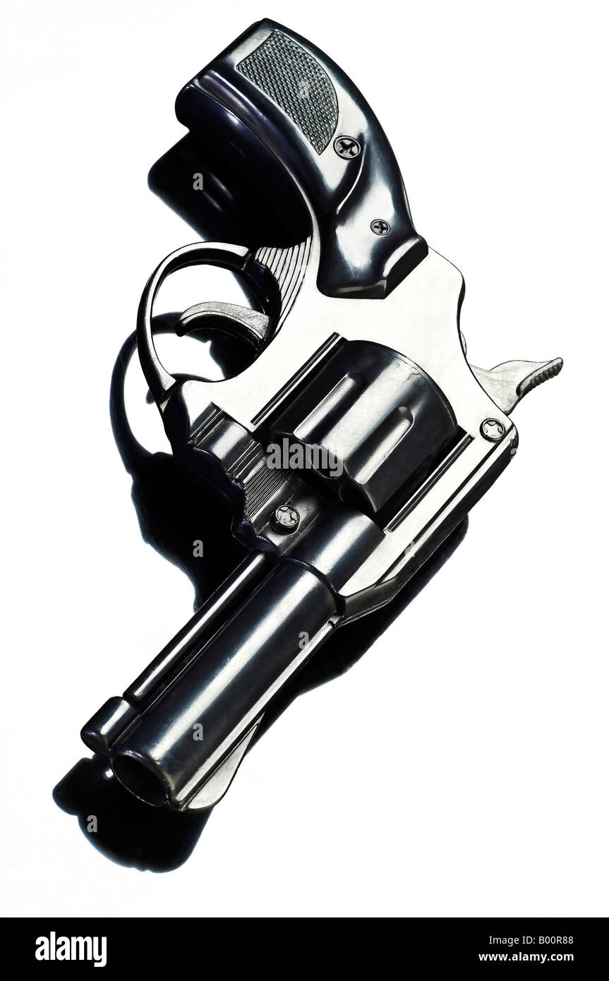 silver pistol Stock Photo