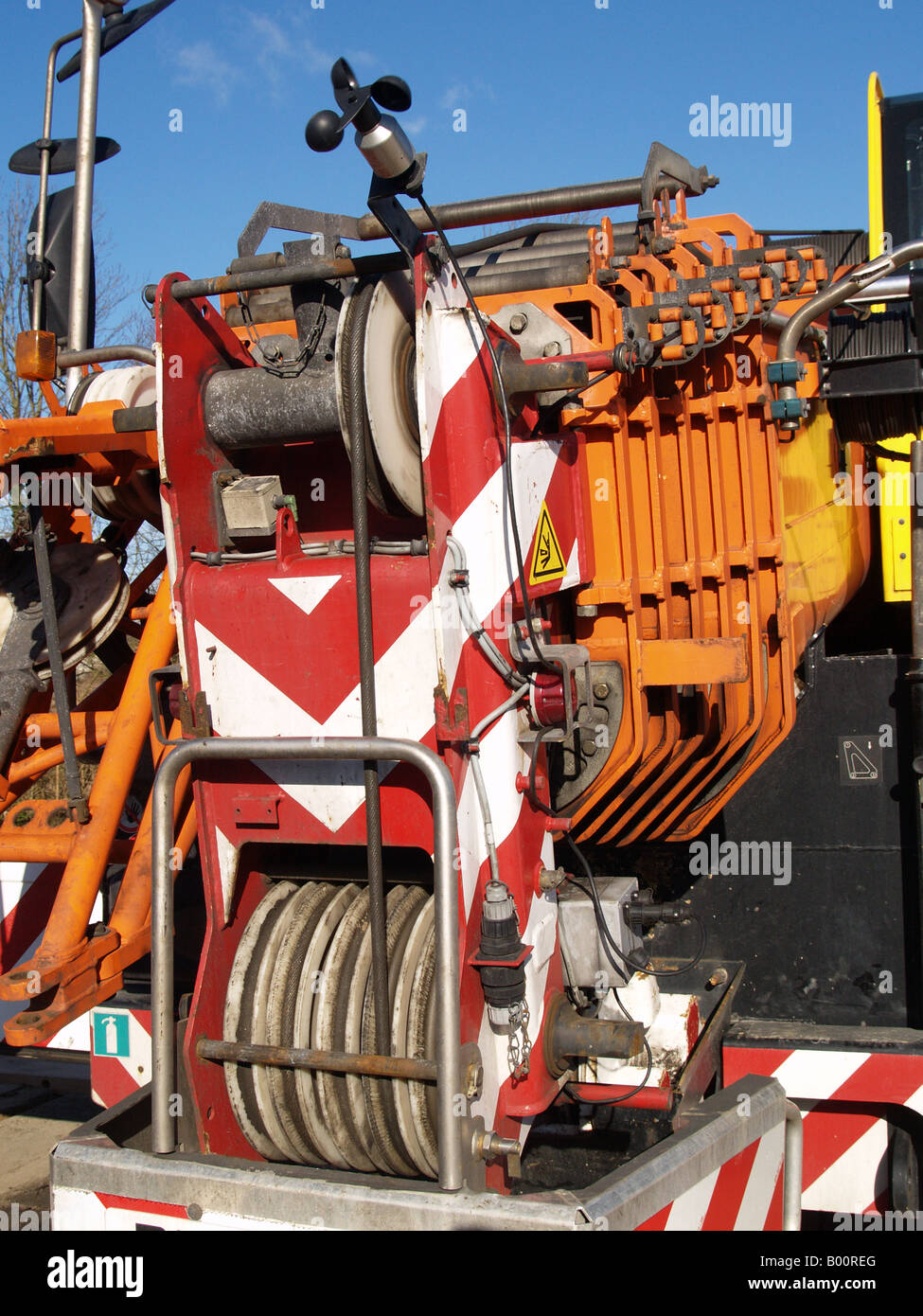 winch extension extendablle crane jib hydraulic Stock Photo Alamy