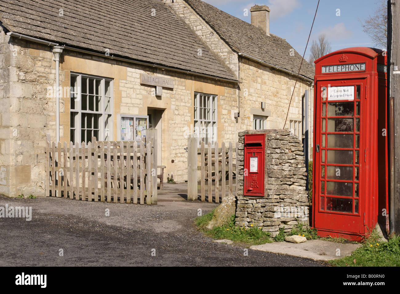 Village hall Gloucestershire England Cotswold Stock Photo