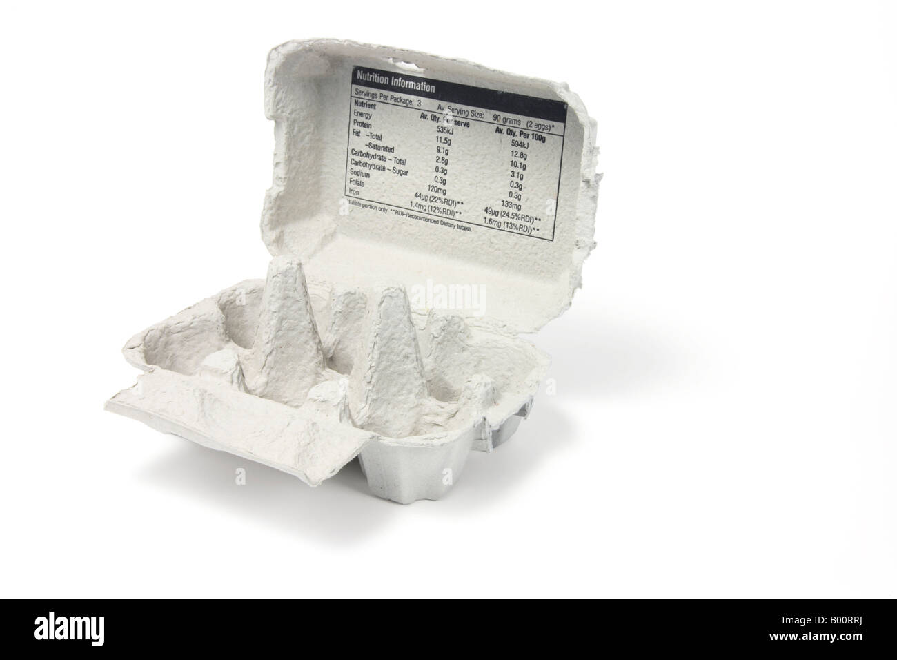 Empty Egg Carton Stock Photo Alamy