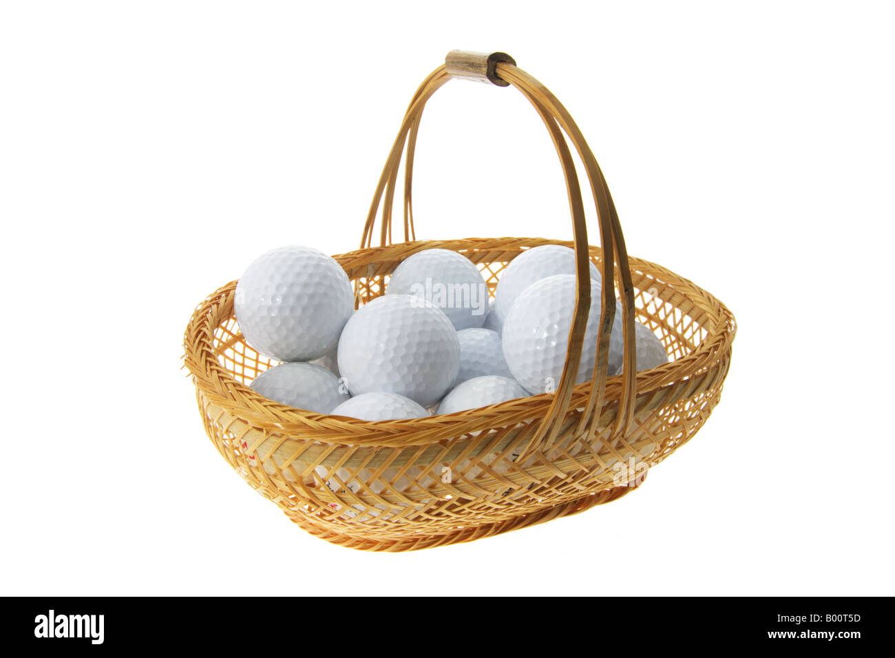Golf Balls in Basket Stock Photo Alamy