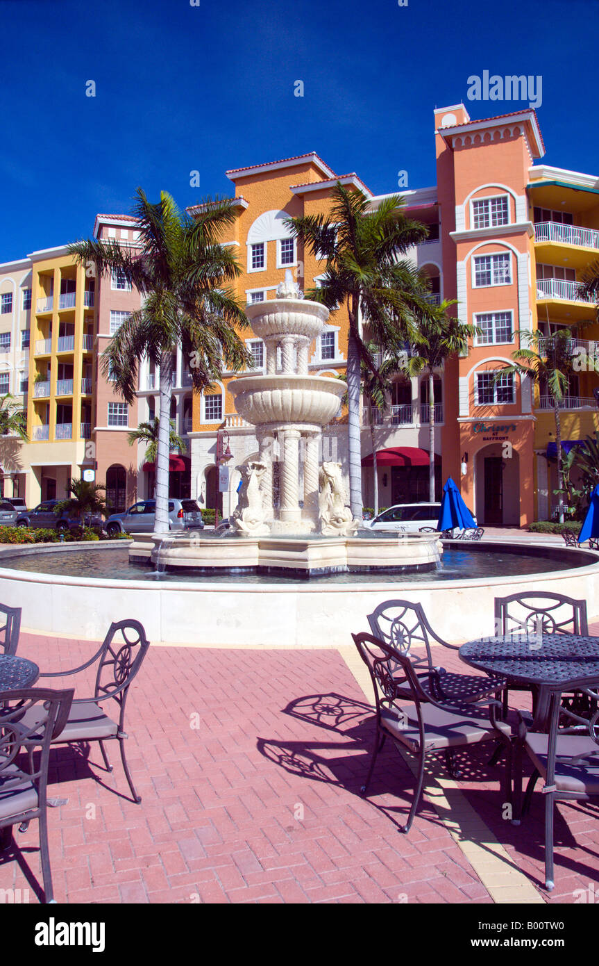 The Bayfront shopping and fine dining complex in Naples Florida USA