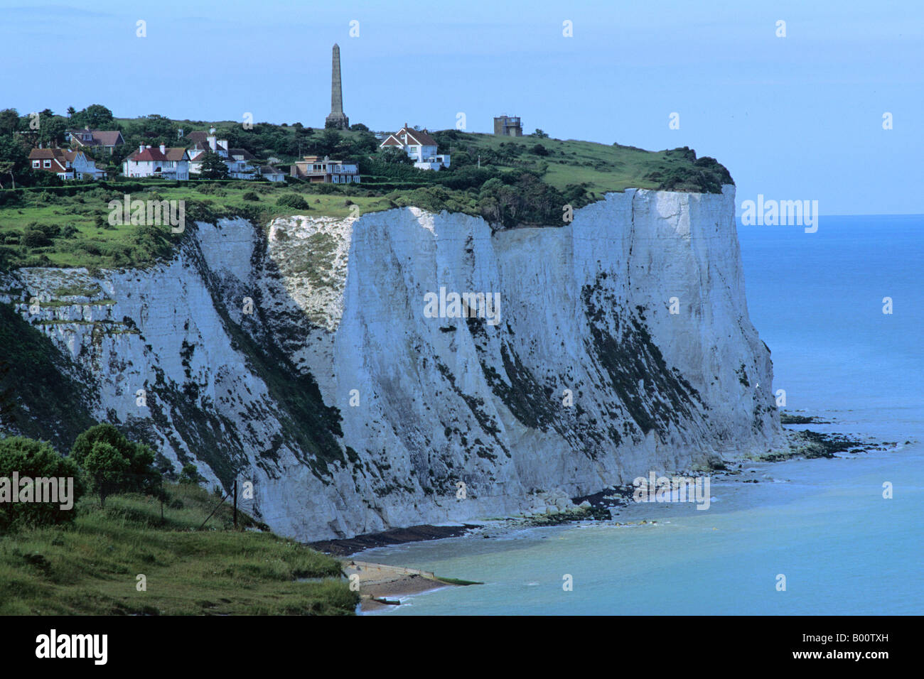 White Cliffs at St Margaret's Bay, Dover, Kent, England, UK Stock Photo
