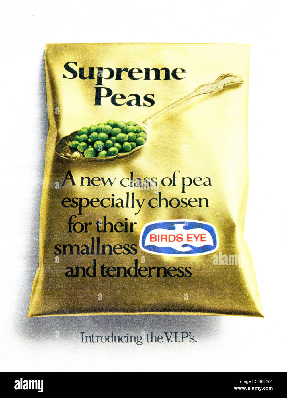 1970s magazine advertisement for Birds Eye Frozen Foods Supreme Peas      1973 FOR EDITORIAL USE ONLY Stock Photo