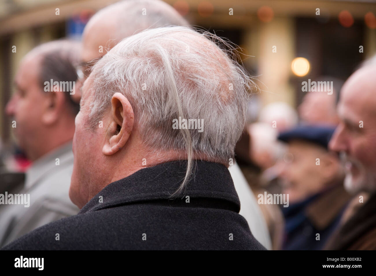 Belgian man with a comb-over hair cut. Stock Photo