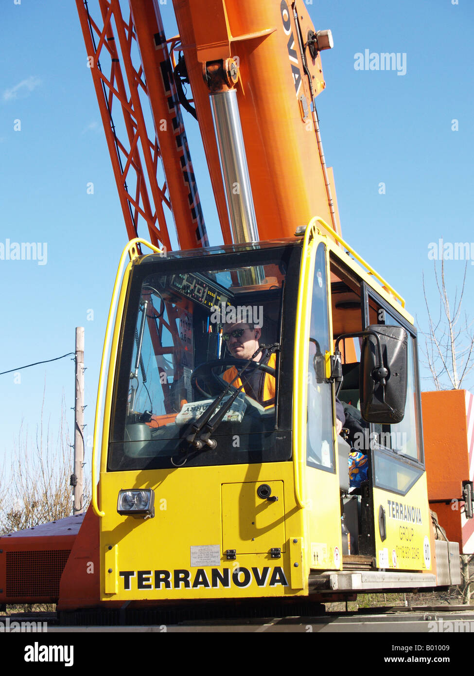 cab extension extendablle crane jib hydraulic Stock Photo Alamy