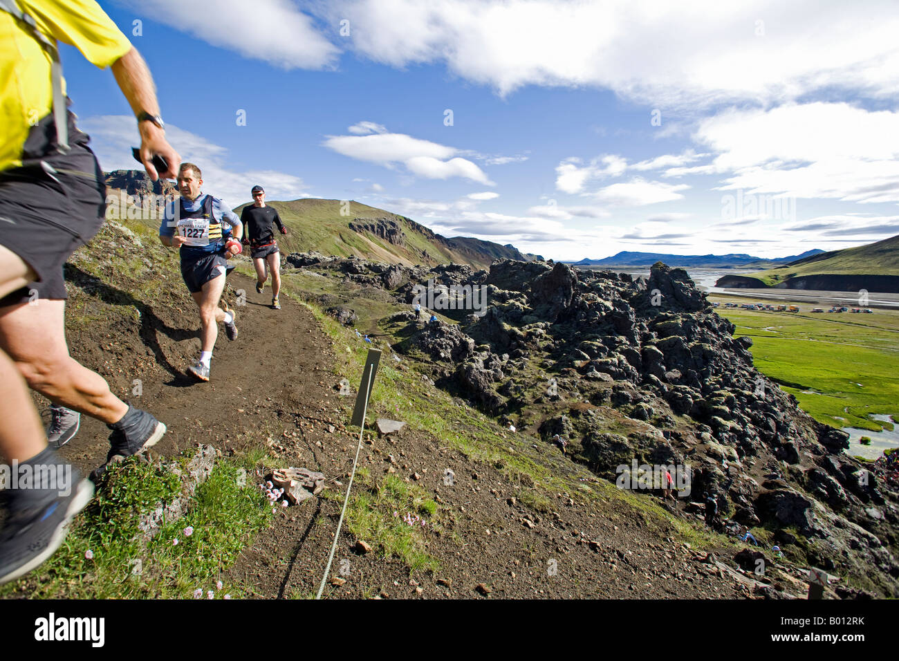 Iceland. The "Laugavegur Ultra Marathon/ Adventure race" course is one