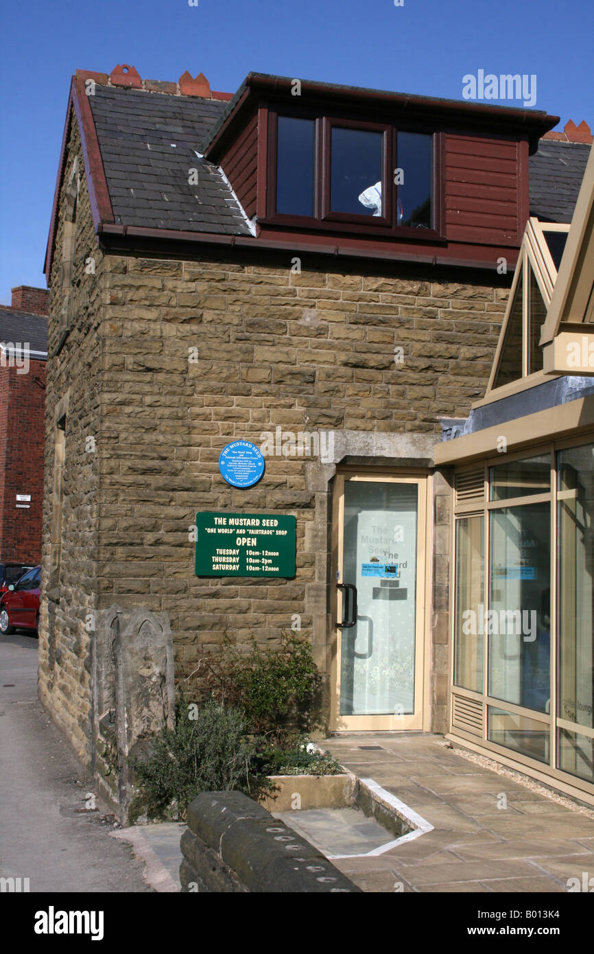 Entrance to the Mustard Seed at Garstang Methodist Church, Garstang, Lancashire, England, United