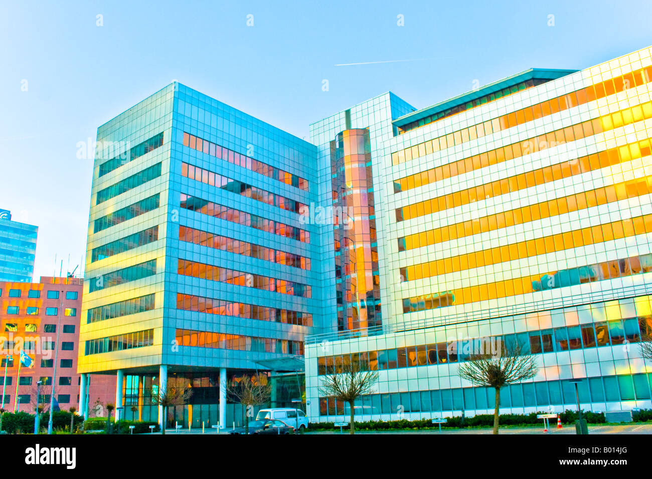 Office Buildings, Business District Sloterdijk, Amsterdam, Netherlands Stock Photo