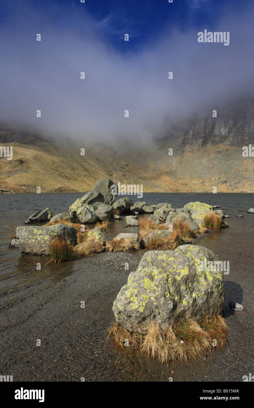 Stickle Tarn, Harrison Stickle, 'Great Lagdale Valley' Lake District Stock Photo