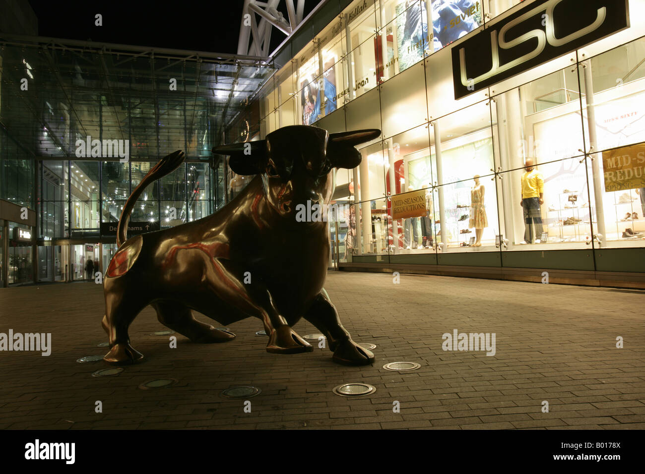 City of Birmingham, England. A night view of the Laurence Broderick's