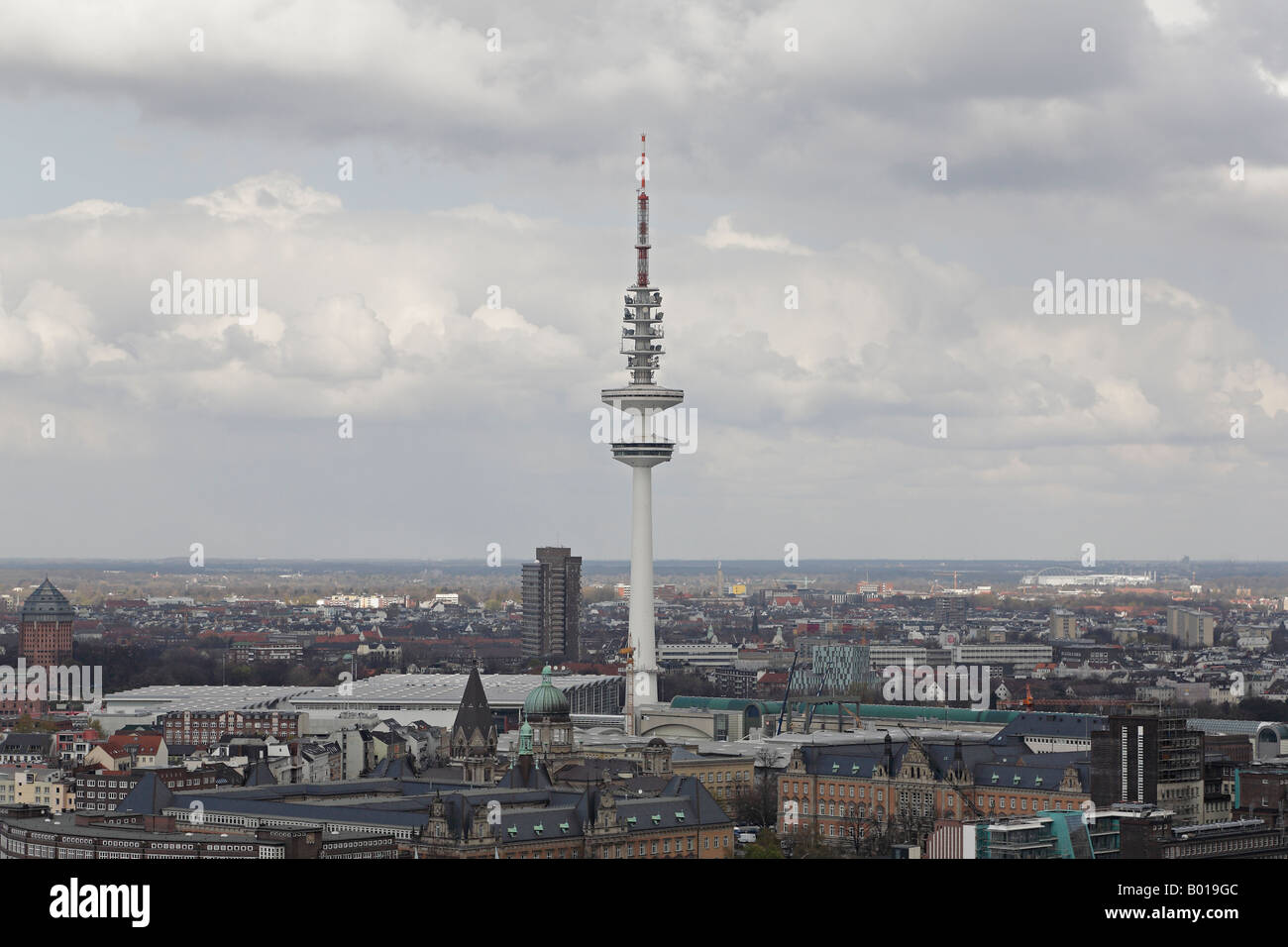 Germany Hamburg Communications Tower Stock Photo