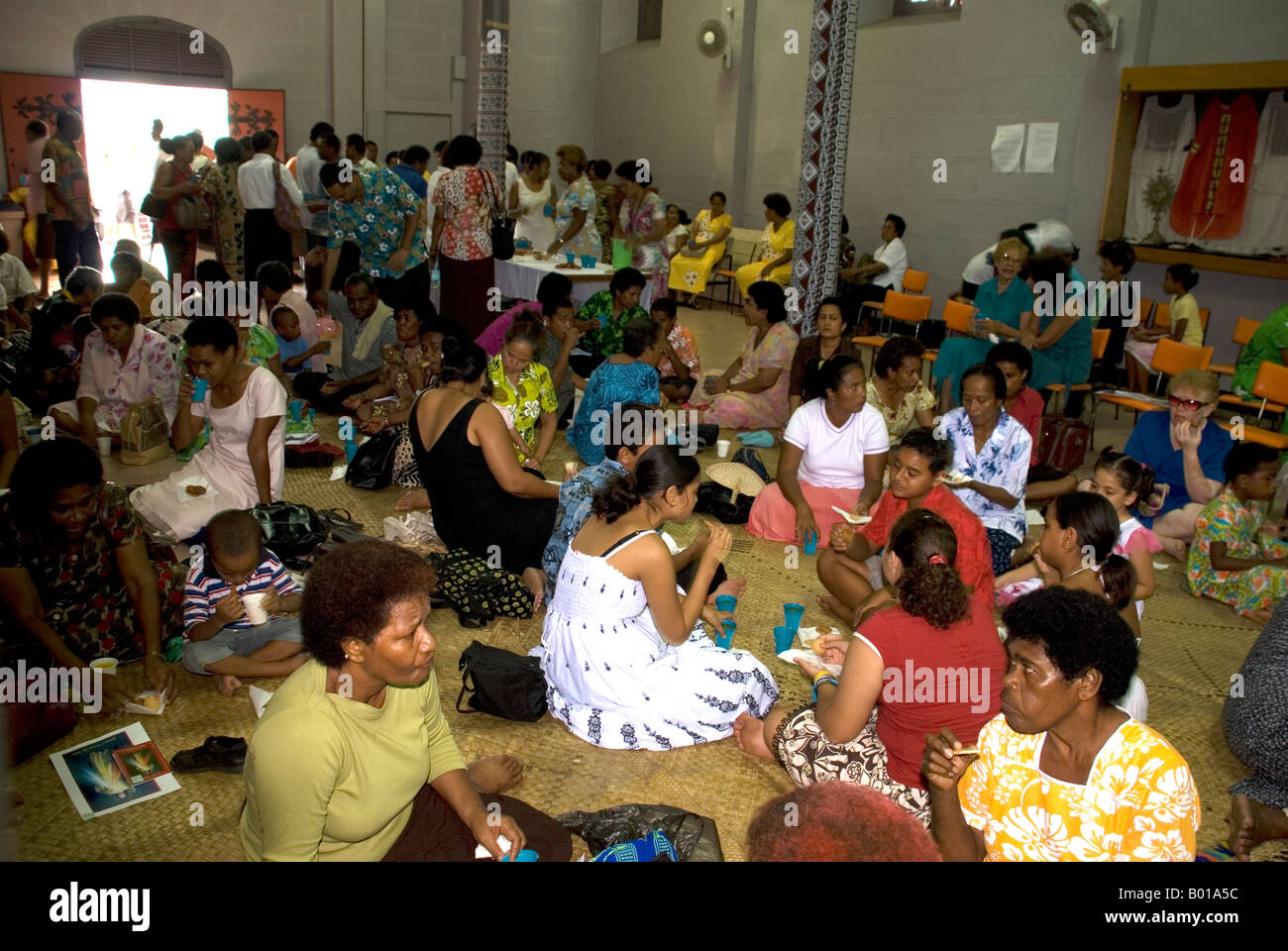 fiji suva post service get together at catholic cathedral Stock Photo Alamy