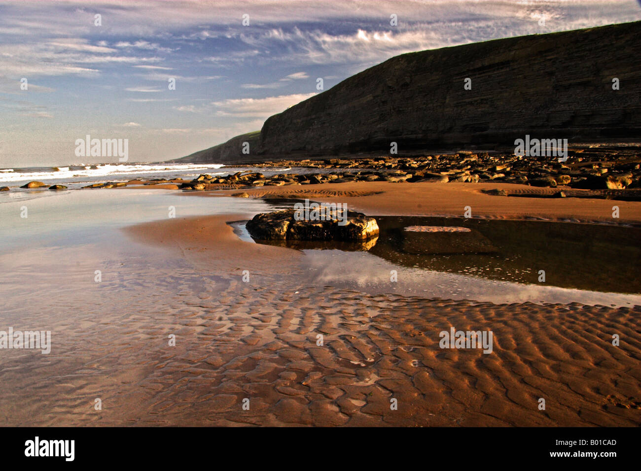 Early Morning Light On Southerndown Beach Stock Photo