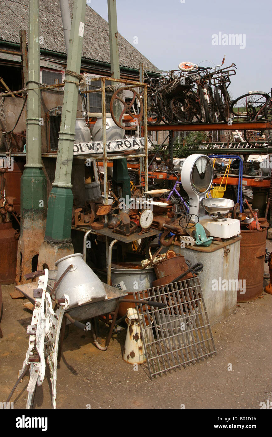 Somerset Carhampton Chris Crackers Junk shop Stock Photo Alamy