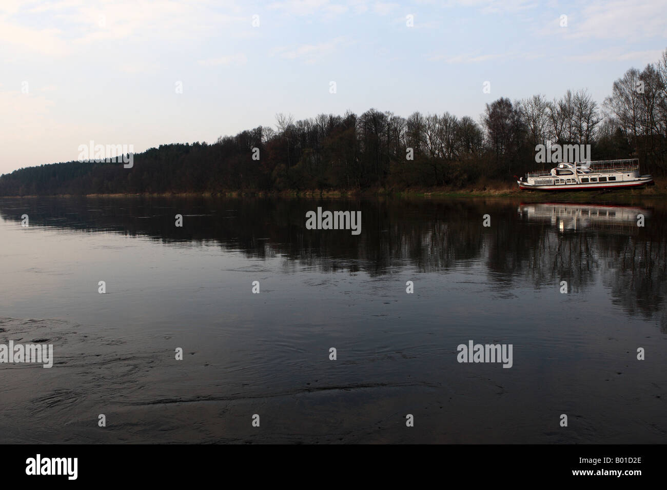 Nemunas river at Druskininkai Lithuania Stock Photo