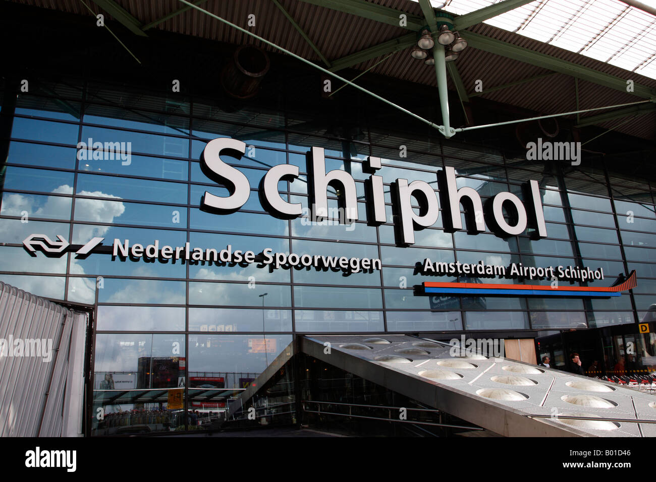 entrance to schiphol airport amsterdam netherlands north holland europe Stock Photo