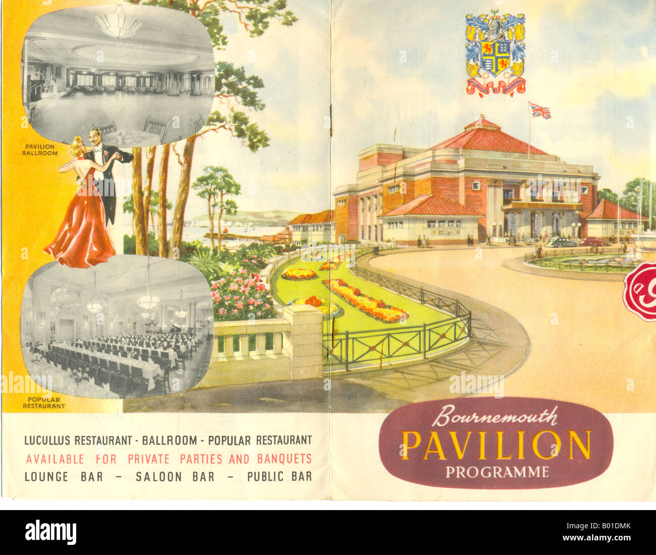 Bournemouth Theatre programme 1954 Stock Photo Alamy
