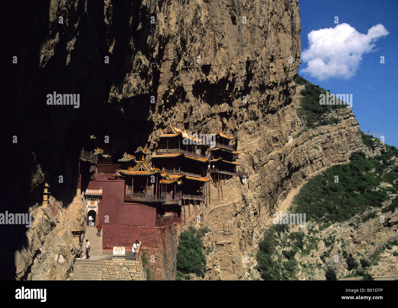 Hengshan Hanging Temple (Xiankong Si) in Shanxi province Stock Photo ...