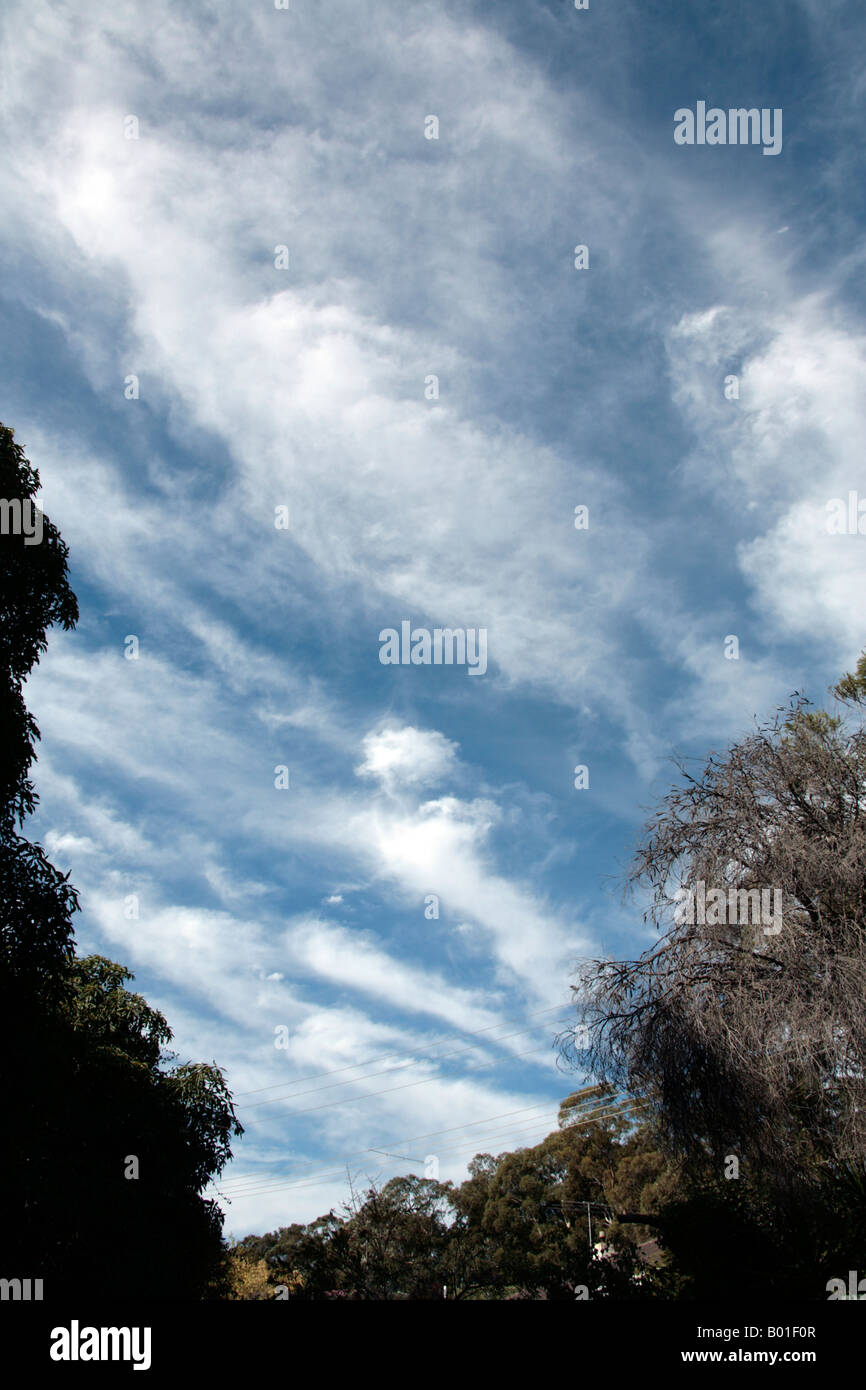 Cirrus and Cumulus Cloud Stock Photo