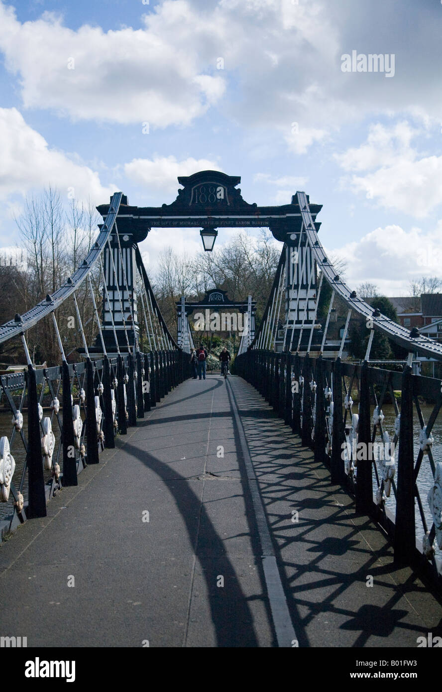 Stapenhill Ferry Bridge in Burton Upon Trent over the river Trent. Stock Photo