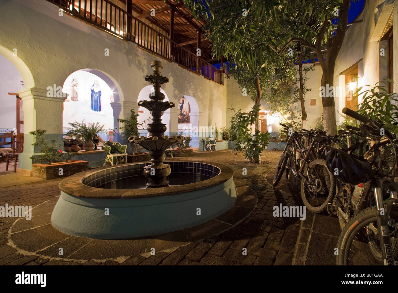 Hotel in Batopilas Copper Canyon area Mexico Stock Photo