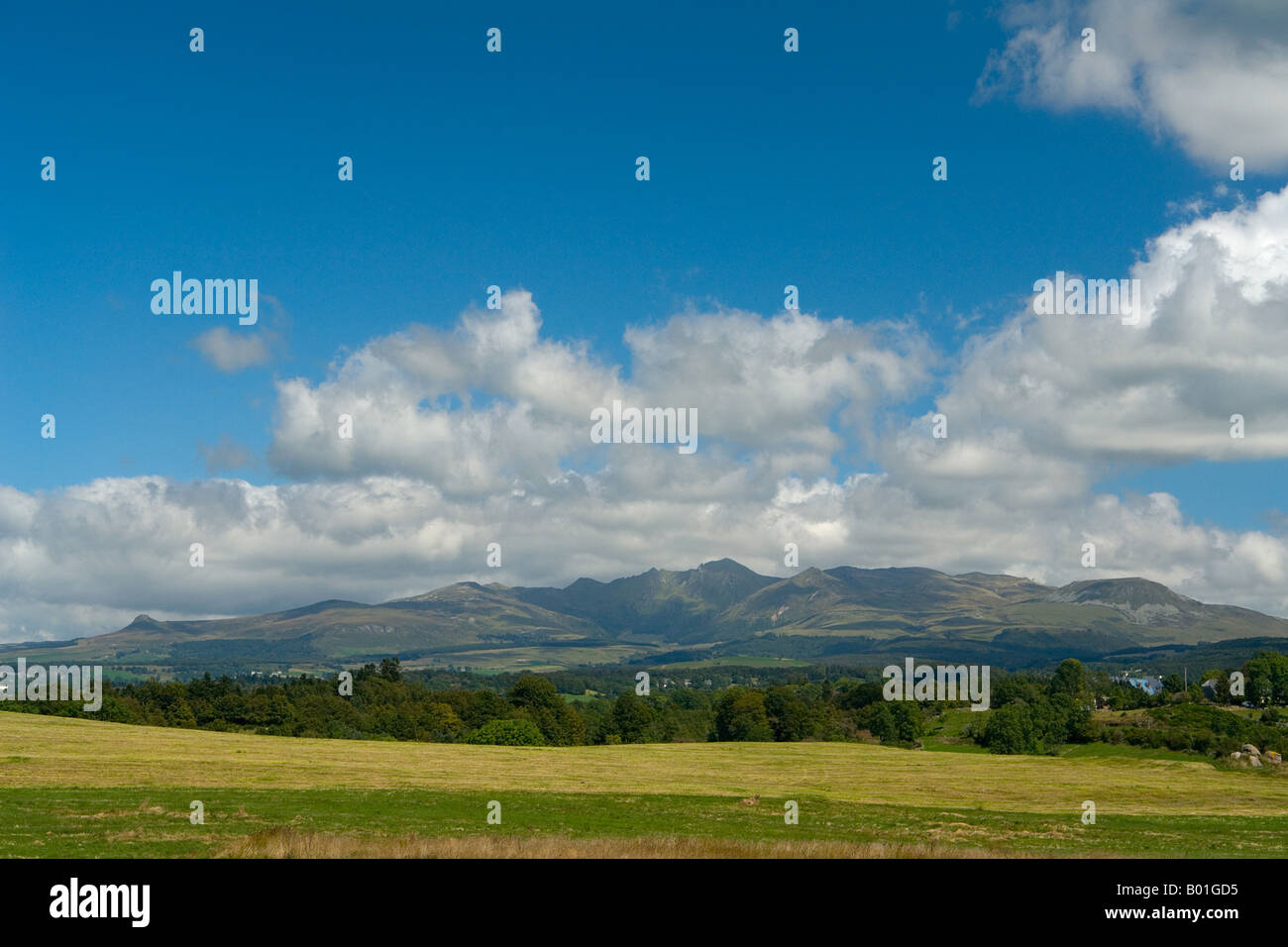 The monts dore and the puy de sancy in the auvergne, france, europe Stock Photo