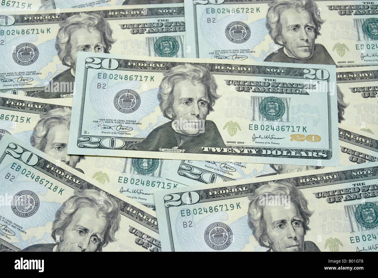 20-dollar note Stock Photo