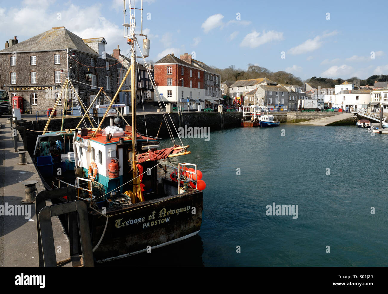 Fishing boats in Padstow Harbour Cornwall Stock Photo Alamy