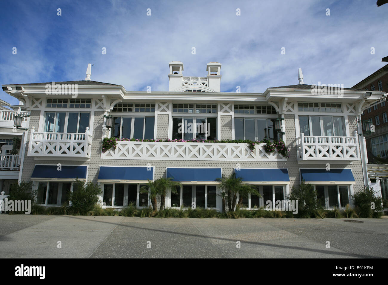 Beachside restaurant Santa Monica Los Angeles California USA Stock