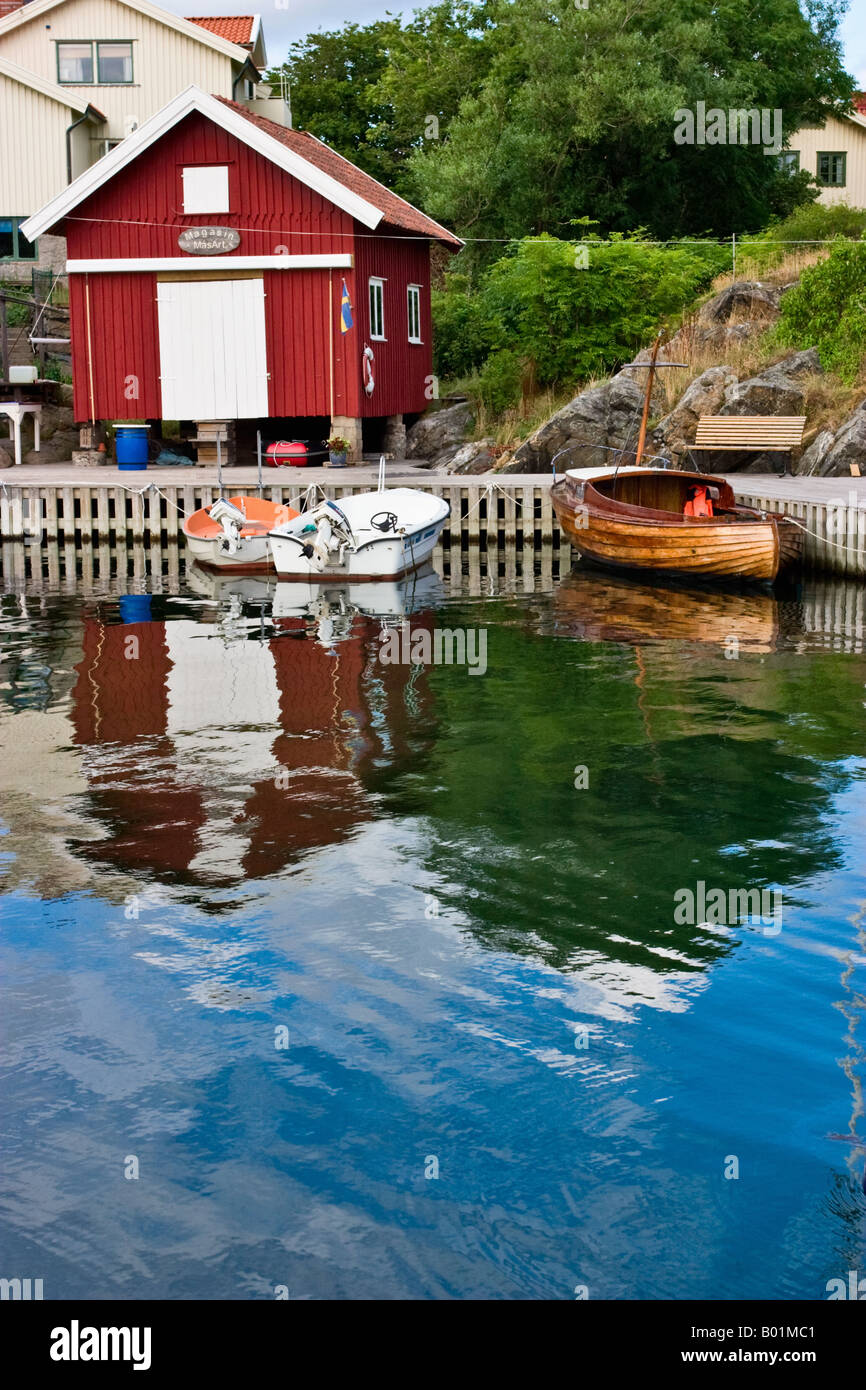Idyllic fishing village in Bohuslan Sweden Stock Photo Alamy