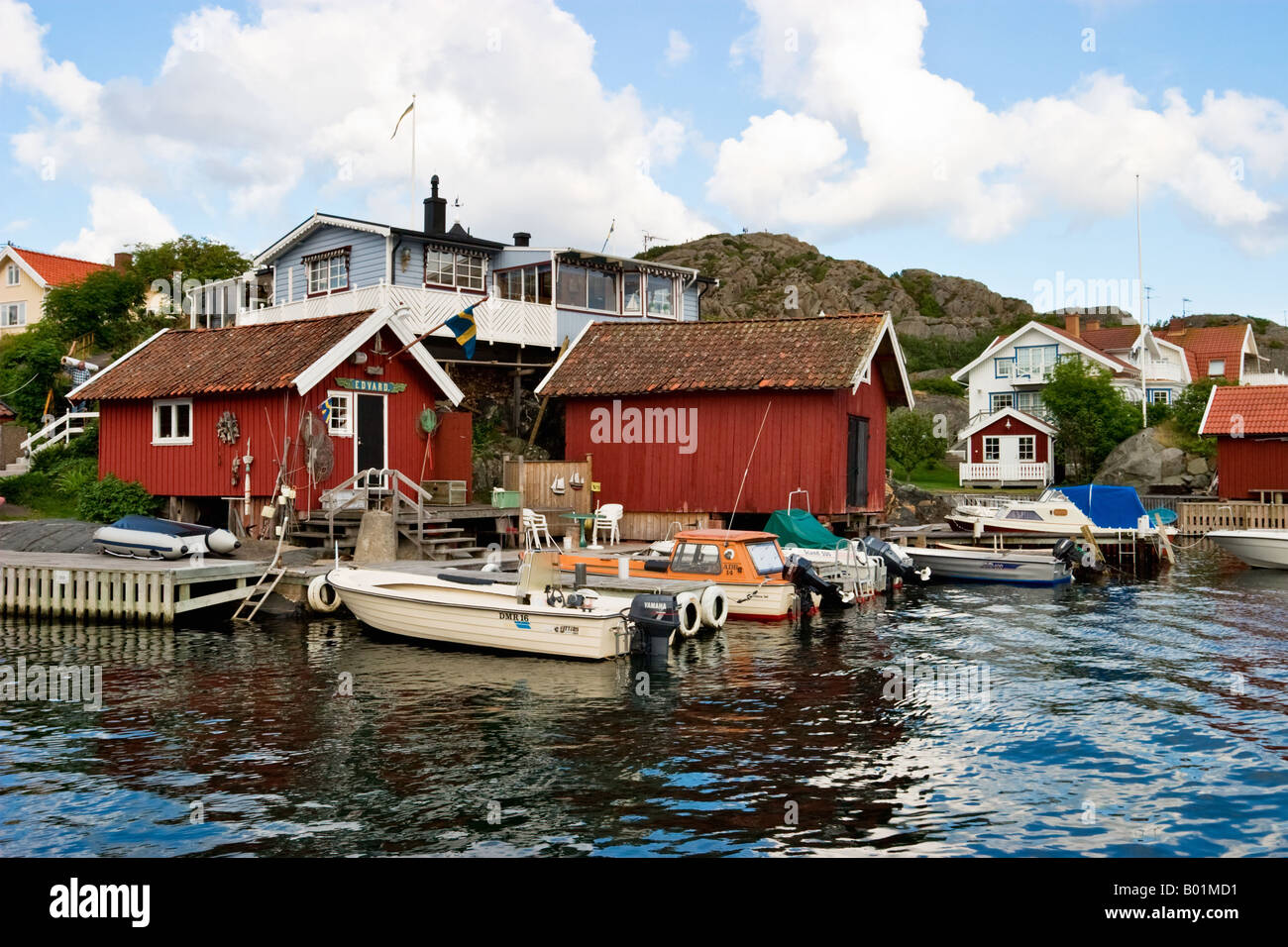 Idyllic fishing village in Bohuslan Sweden Stock Photo Alamy