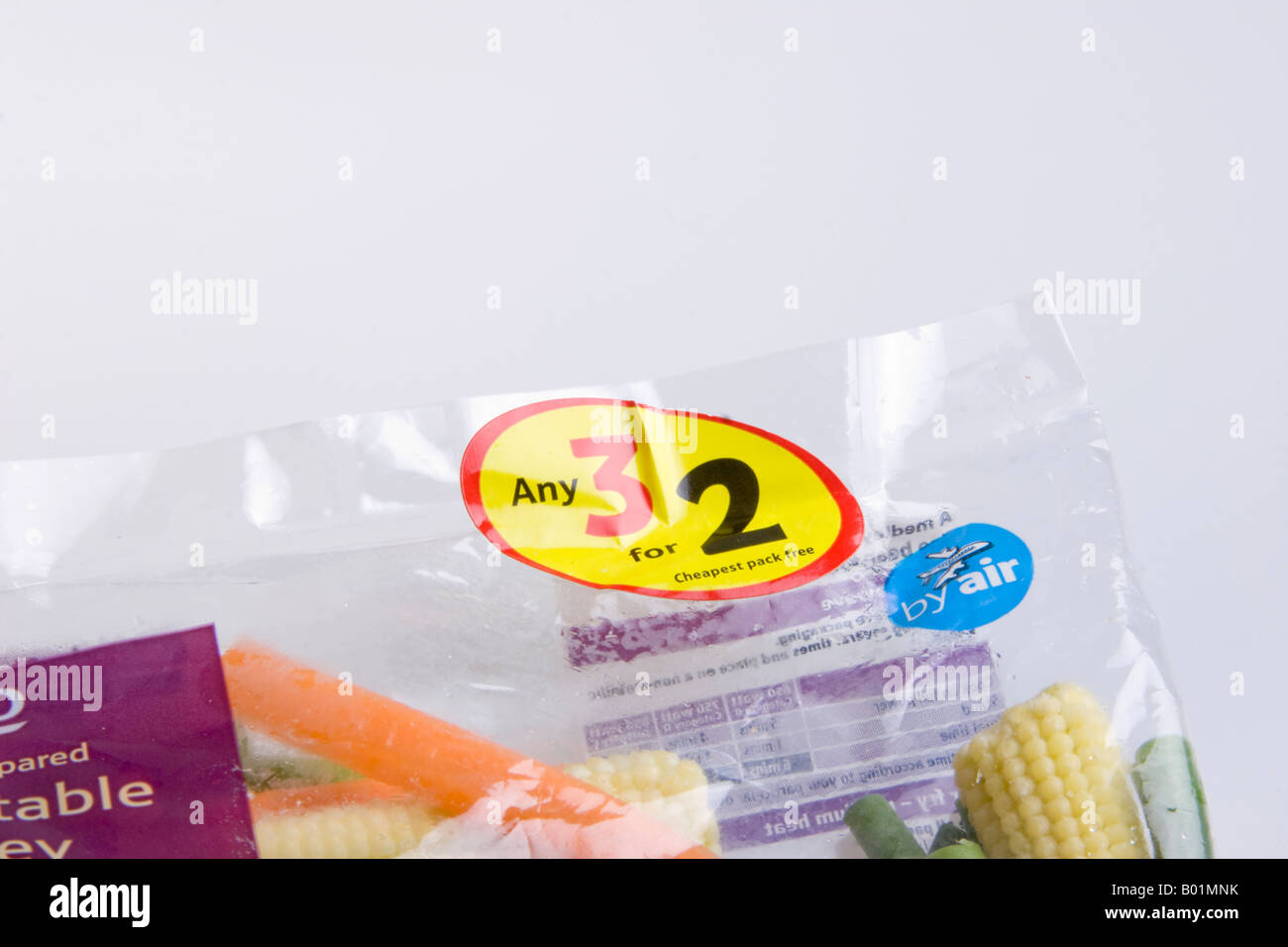 Supermarket package of vegetables Stock Photo Alamy