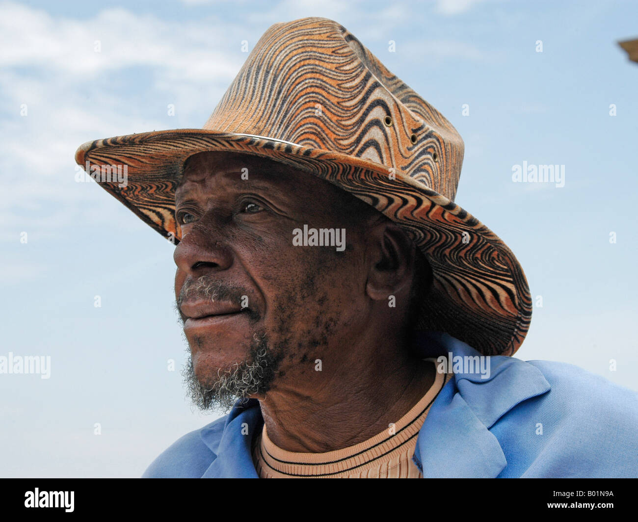 man with a  wonderful hat Stock Photo