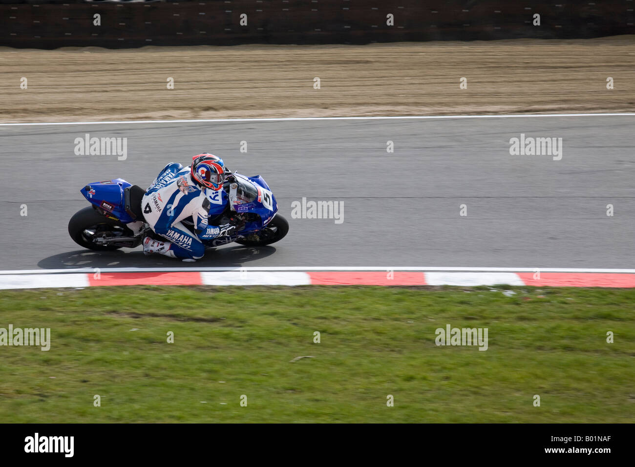 Karl Harris riding for Team Yamaha in the BSB Championship rounds Druid