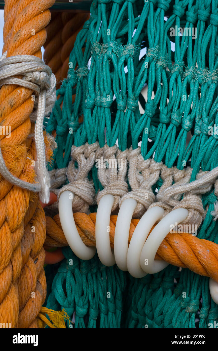 Used Fishing Net Fishing Rope Orange Stock Photo 1296324187