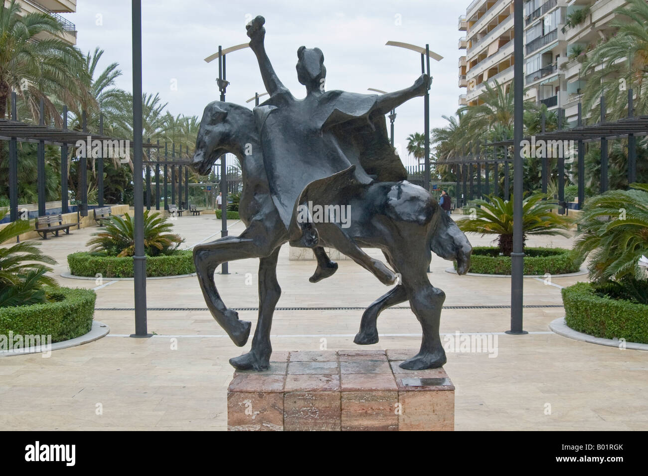 Alley of Salvador Dali sculptures, Marbella; Malaga province, Andalusia,,  Spain Stock Photo - Alamy